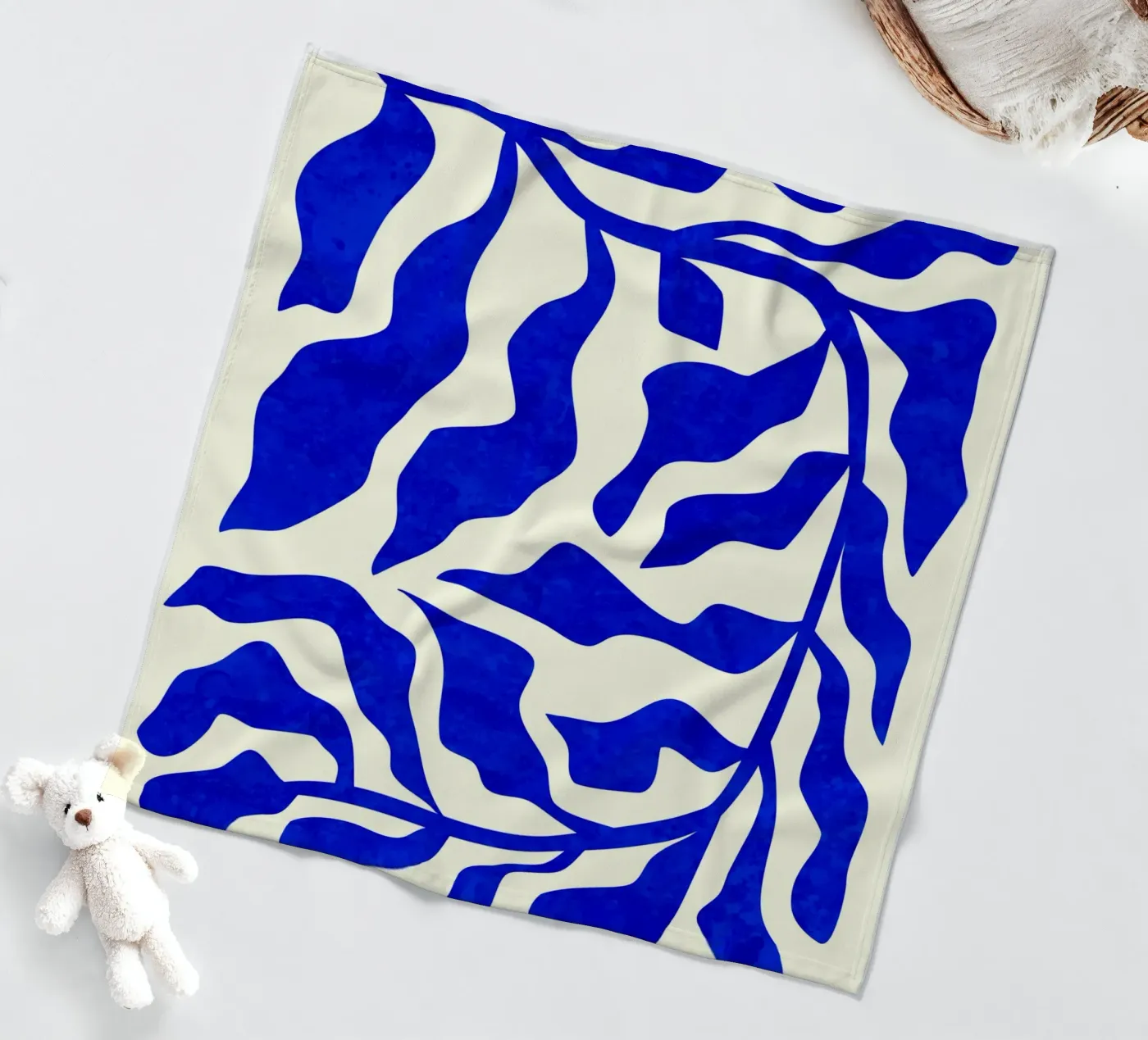 Indigo Elegance fleece blanket by Kintsugi99