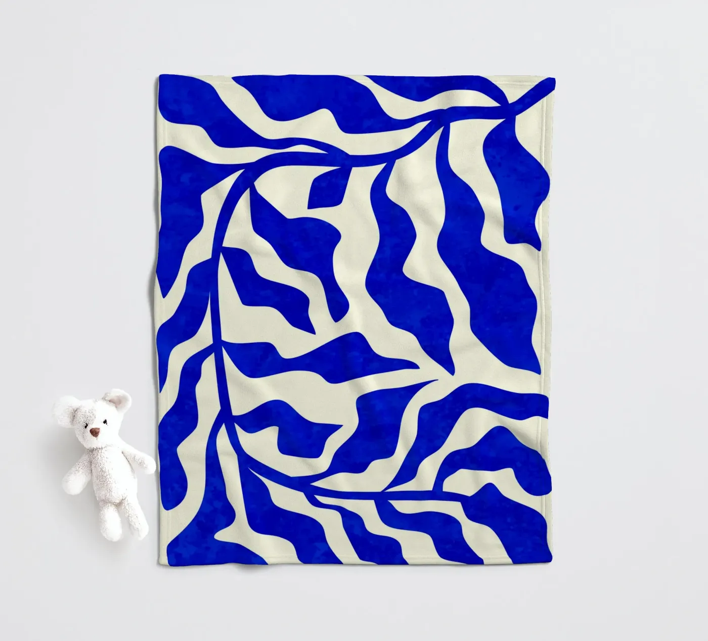 Indigo Elegance Fleecedecke von Kintsugi99