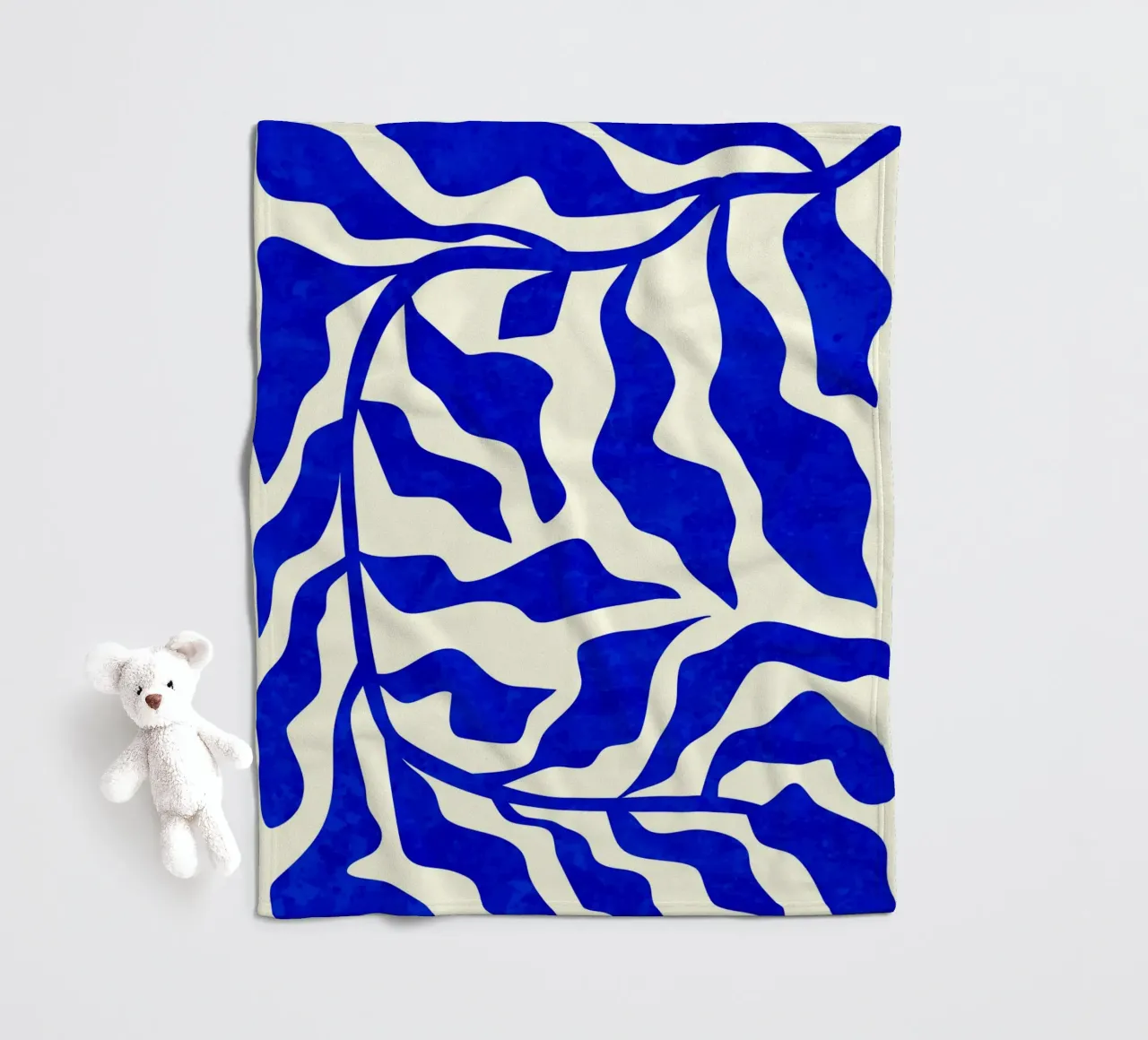 Indigo Elegance fleece blanket by Kintsugi99