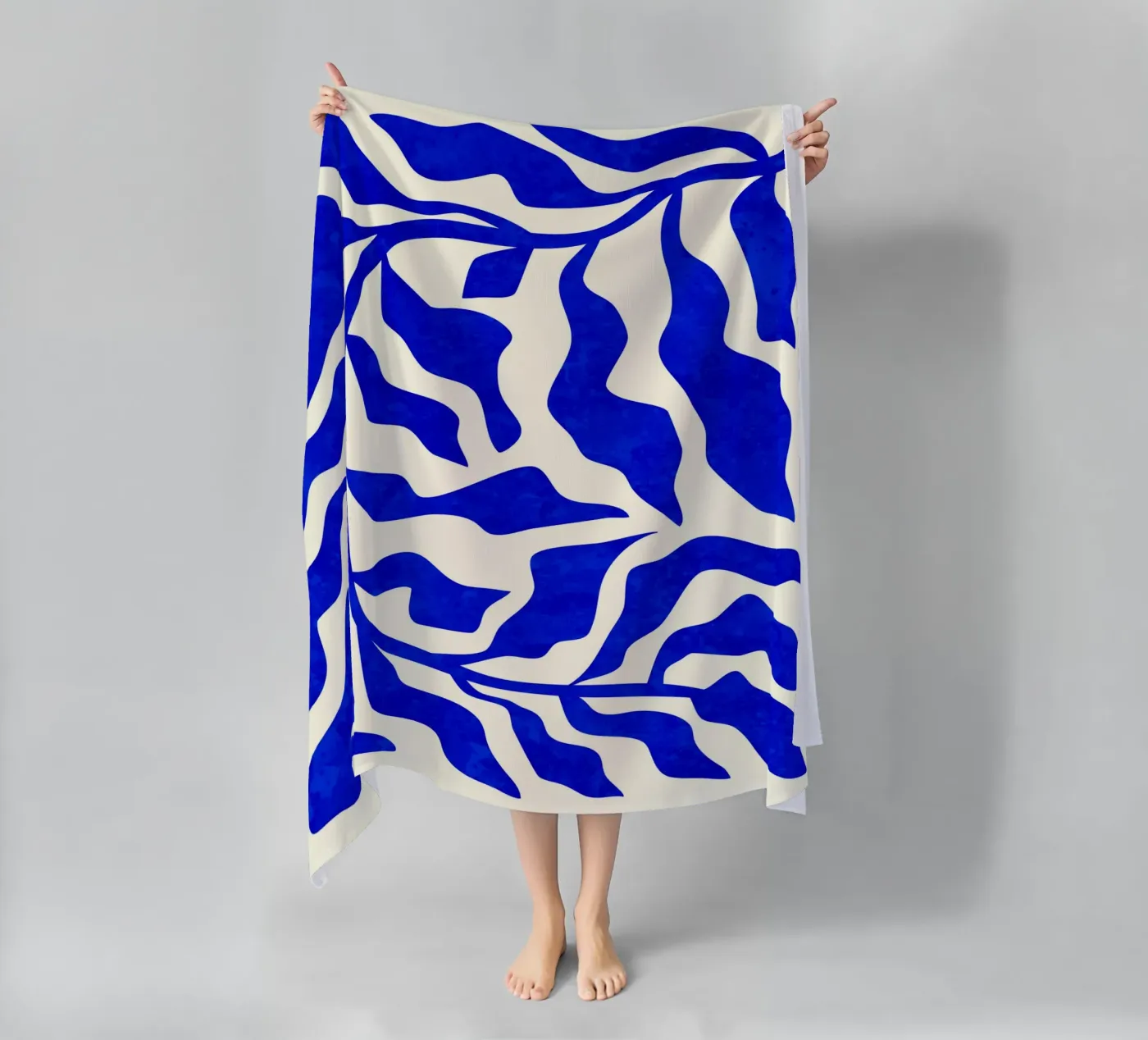 Indigo Elegance beach towel by Kintsugi99