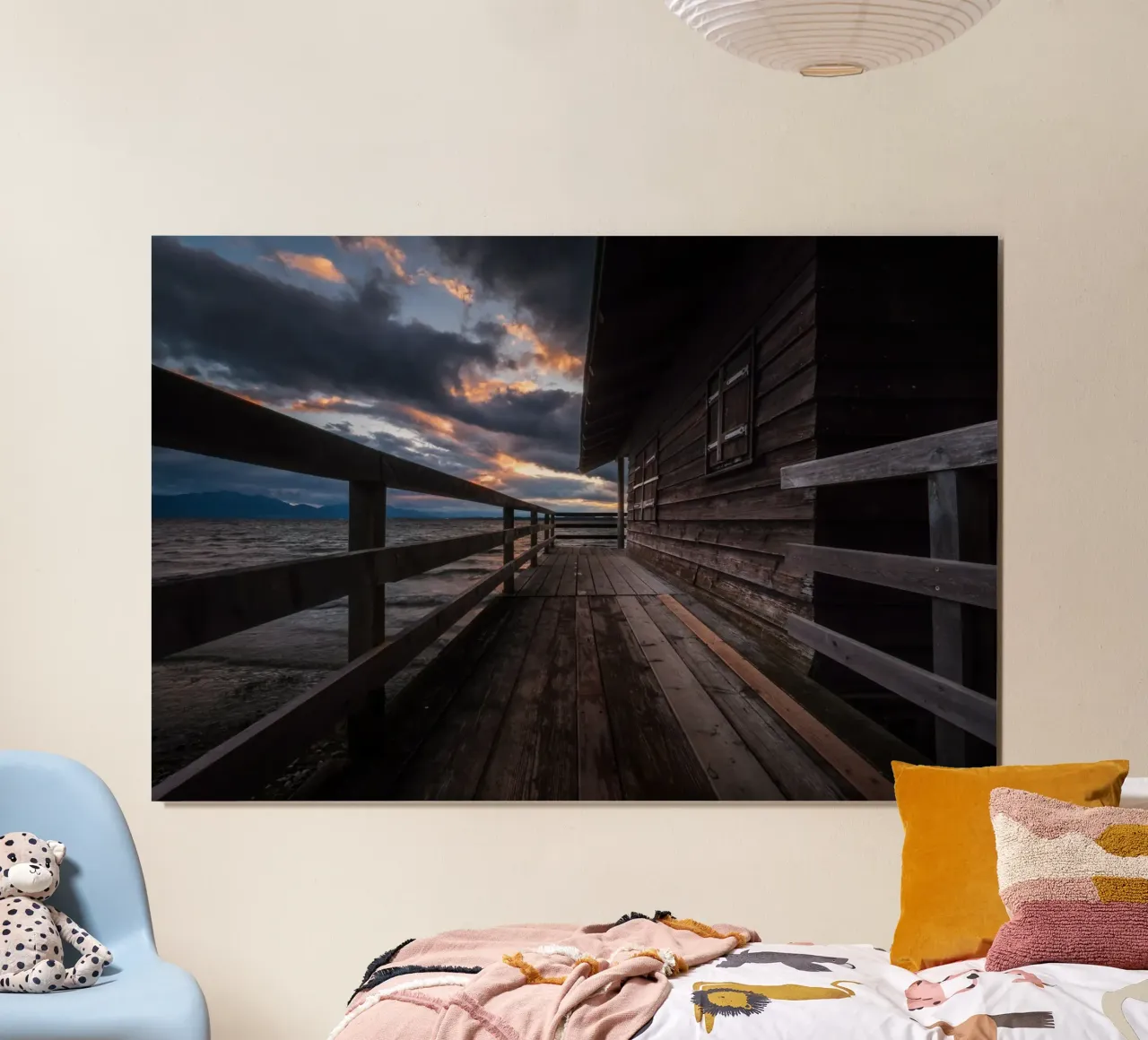 Bagno sul lago Chiemsee poster con telaio in plastica da 5ecken