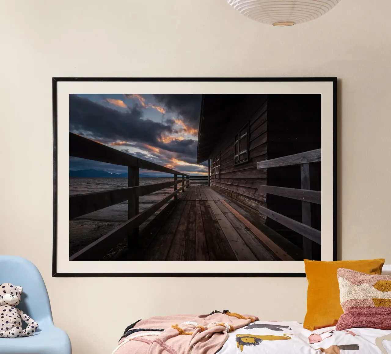 Bagno sul lago Chiemsee poster con telaio in plastica da 5ecken