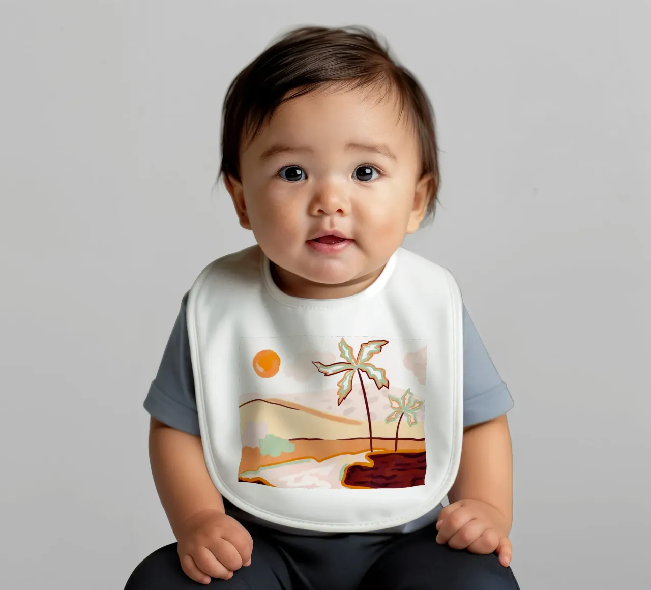 Cotton Candy Skies baby bib by Kintsugi99