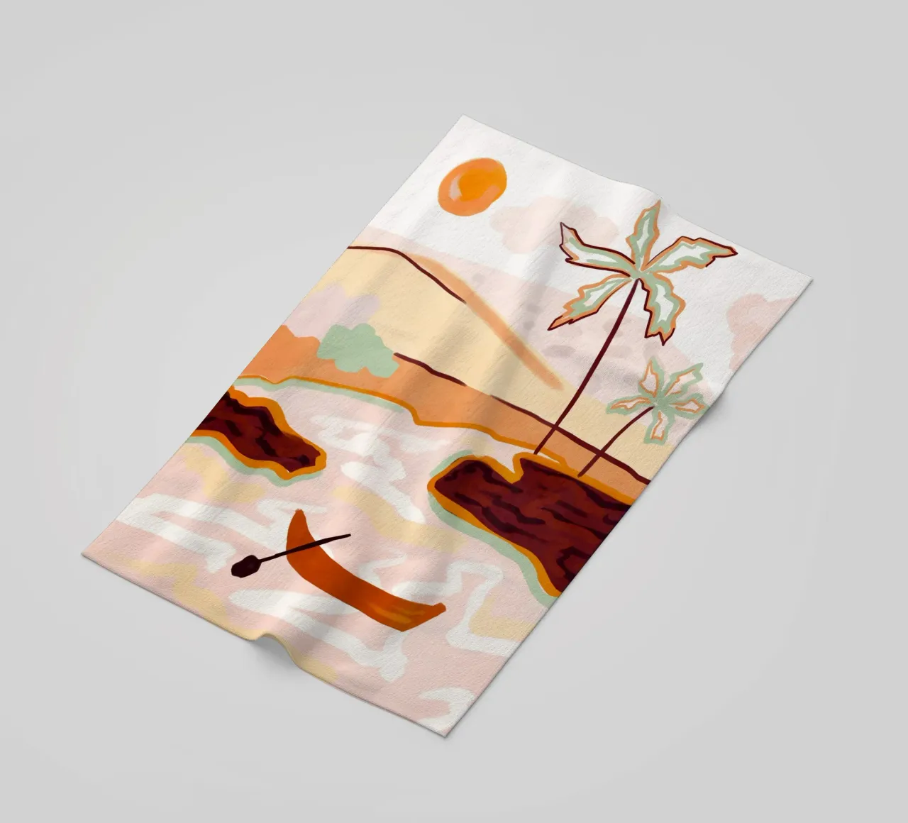 Zuckerwatte-Himmel Strandtuch von Kintsugi99