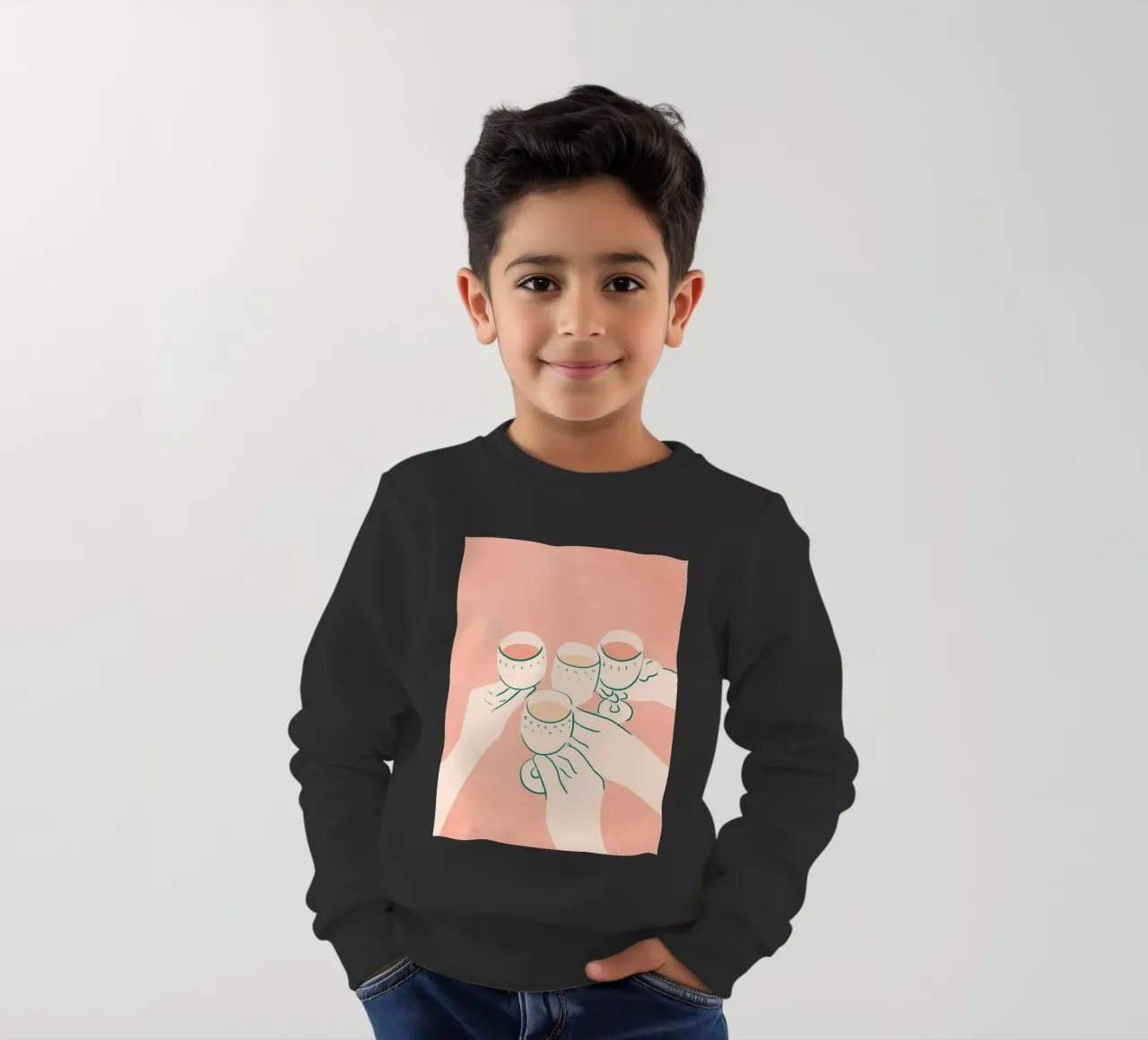 Cin cin ai bei tempi felpa bambino da Kintsugi99