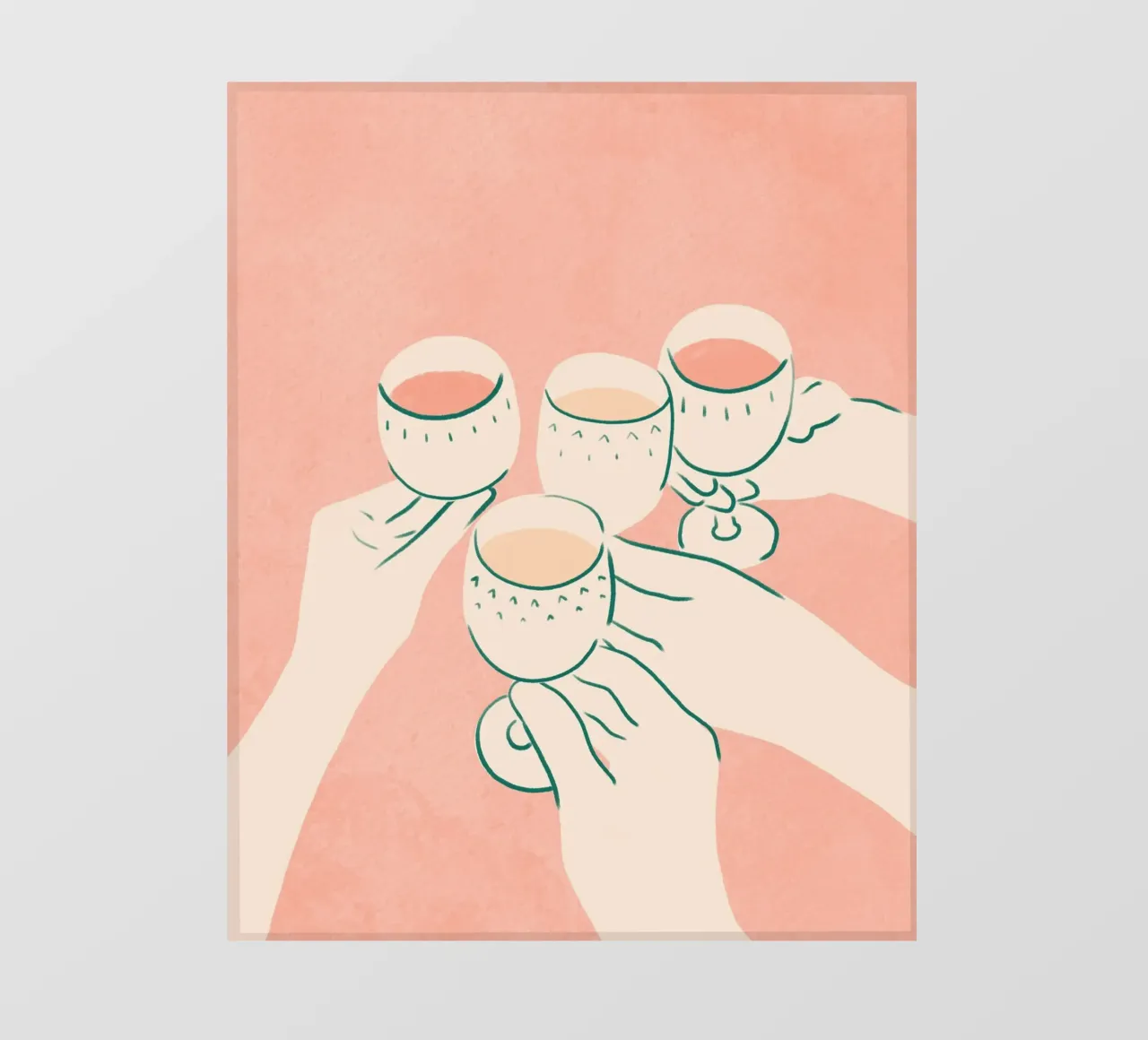 Cin cin ai bei tempi telo in pvc da Kintsugi99