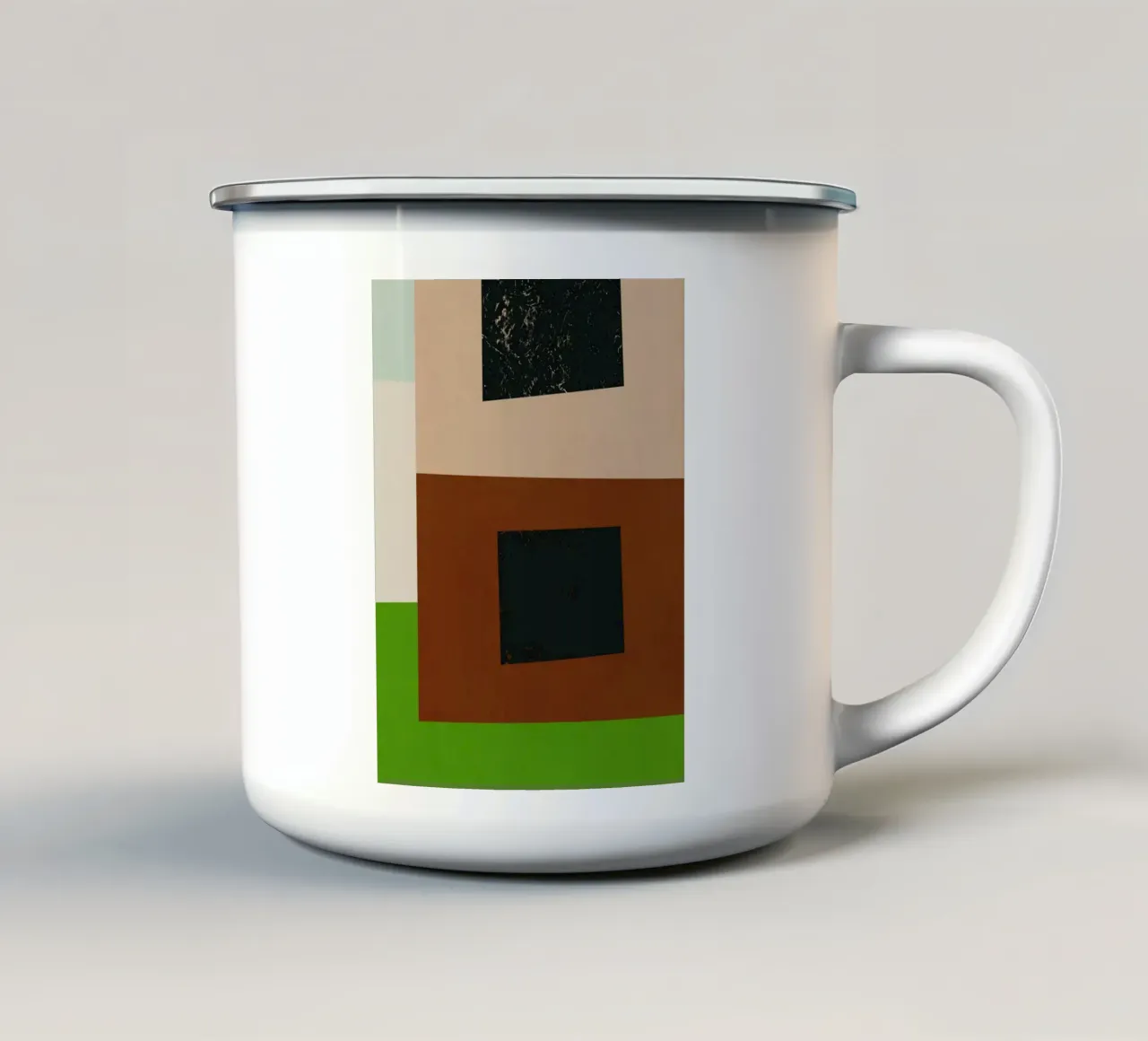 Sovrapposizione di colori design minimale 06 tazza in smalto da Little Dean