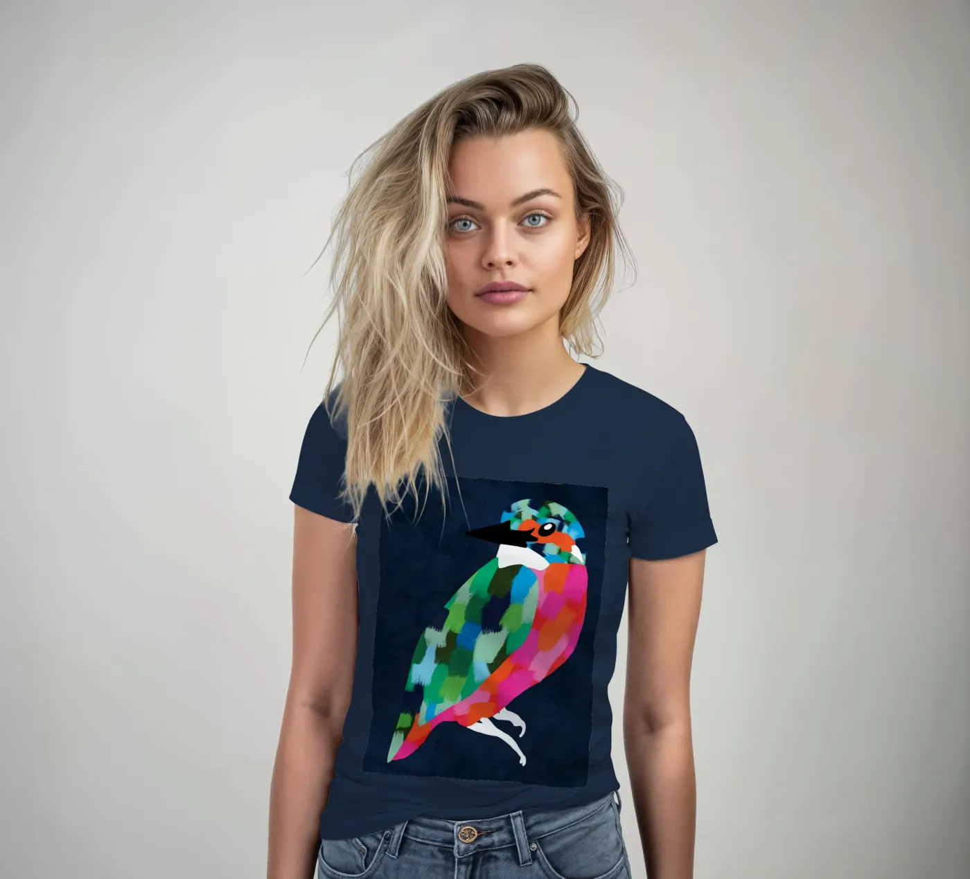 Patchwork perfectie dames t-shirt getailleerd van Kintsugi99