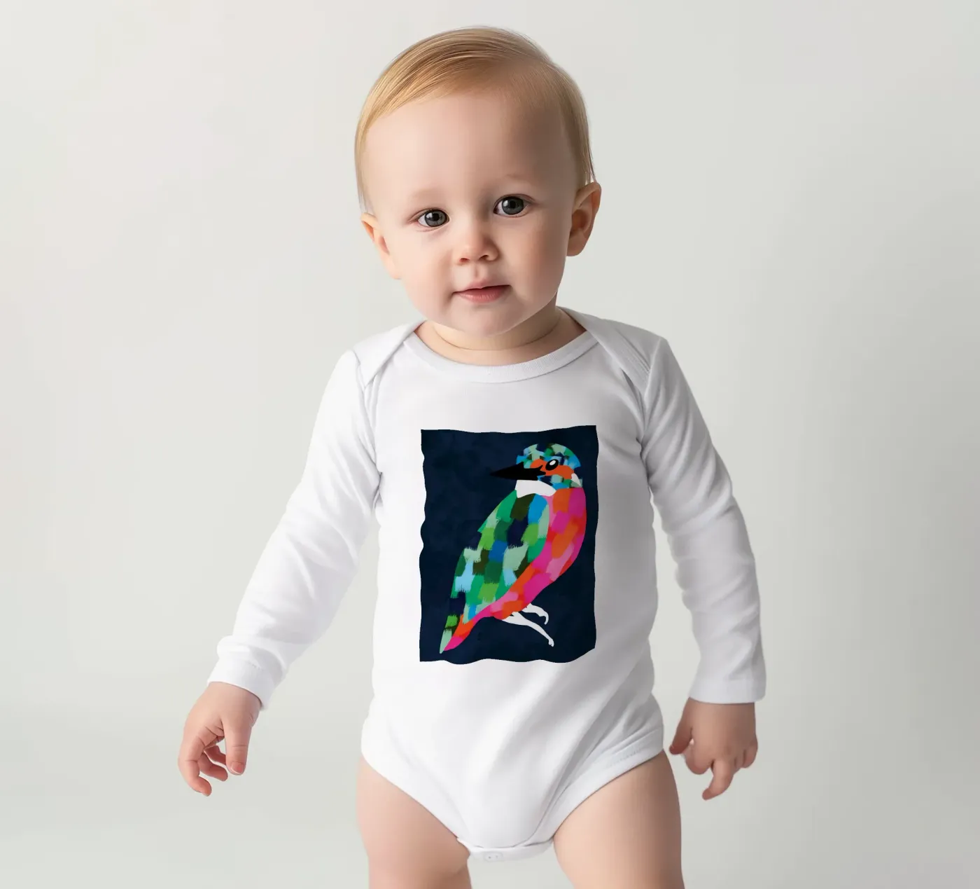 Patchwork-Perfektion Langarm Babybody von Kintsugi99