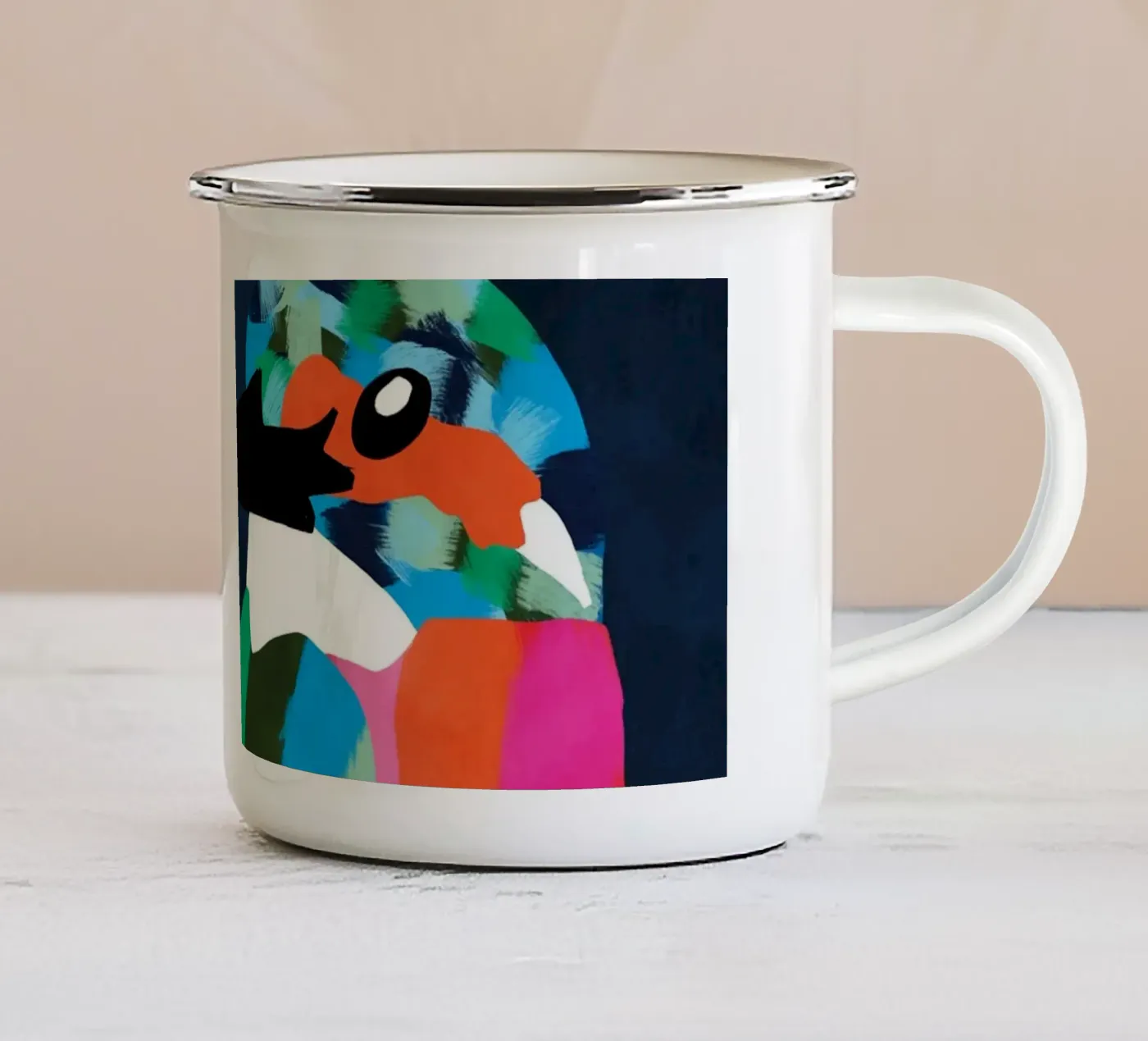 Patchwork Perfection enamel mug by Kintsugi99