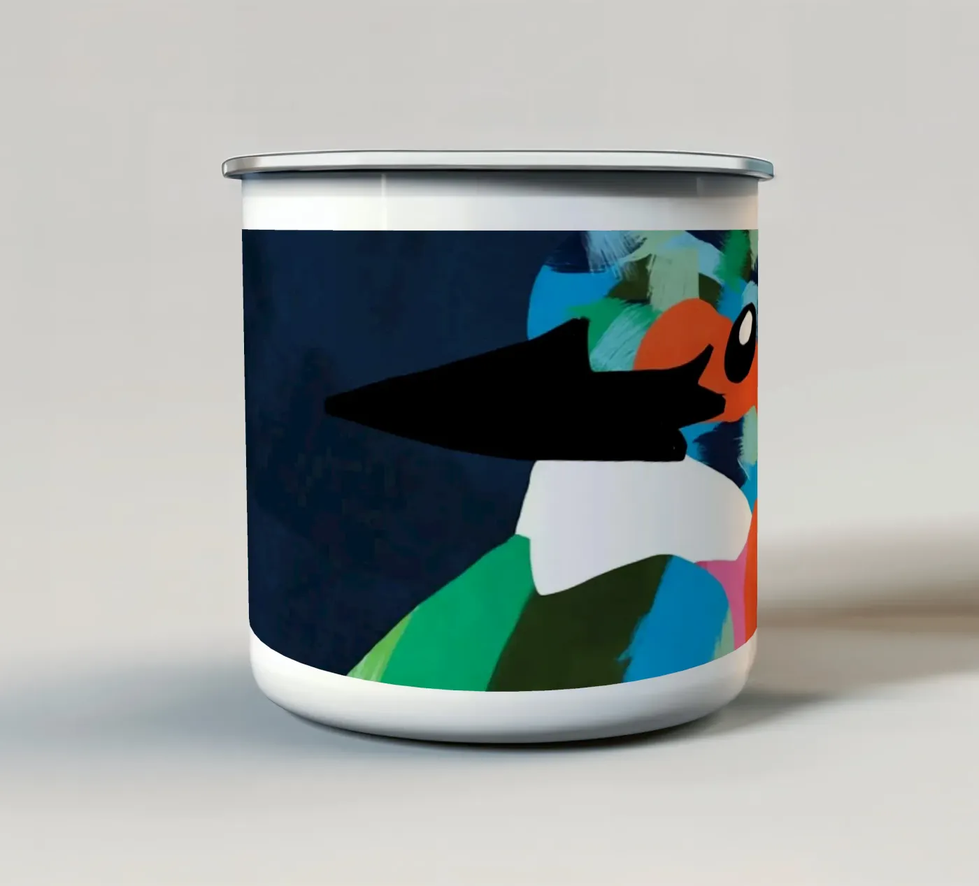Patchwork perfectie emaille mok van Kintsugi99