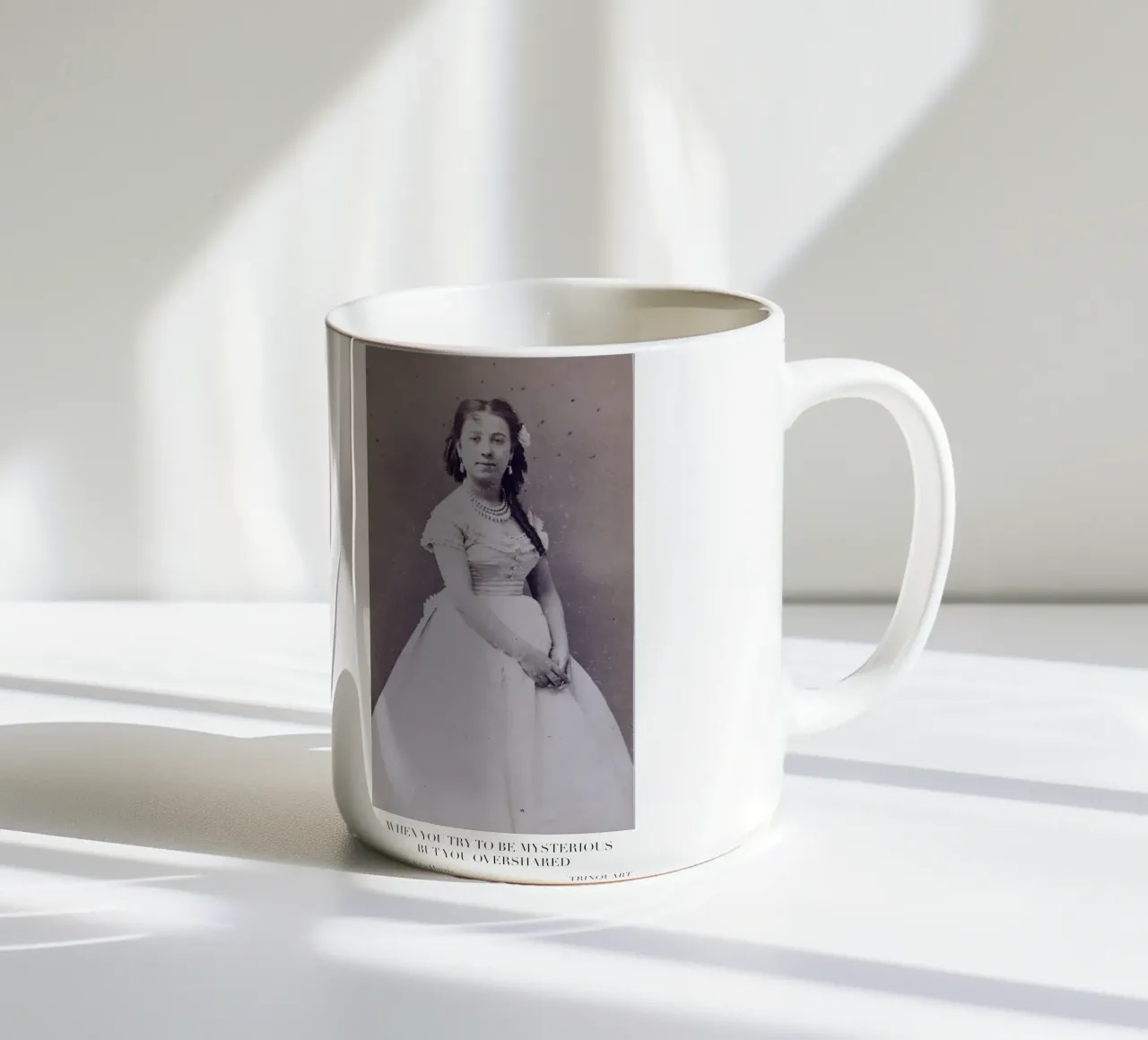 When You Try to Be Mysterious But You Overshared Keramik Tasse von fanny-bianca