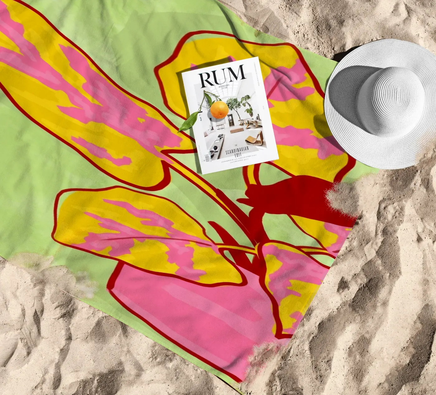 Lentetuin strandhanddoek van Kintsugi99