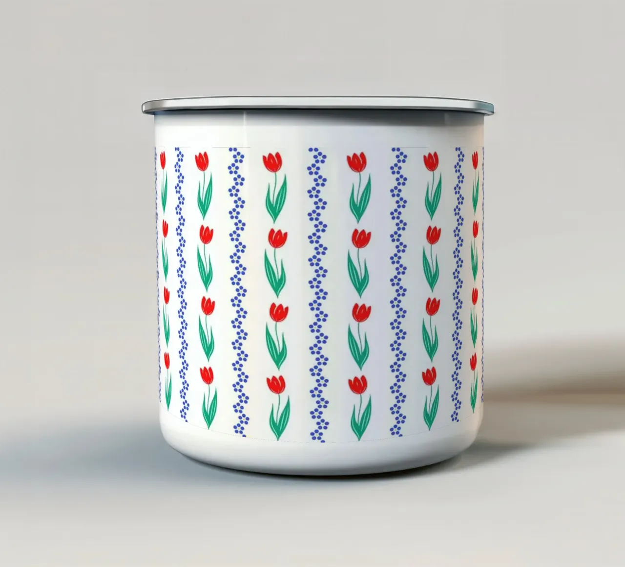 Tulipani bianchi Cottagecore tazza in smalto da SilverPegasus