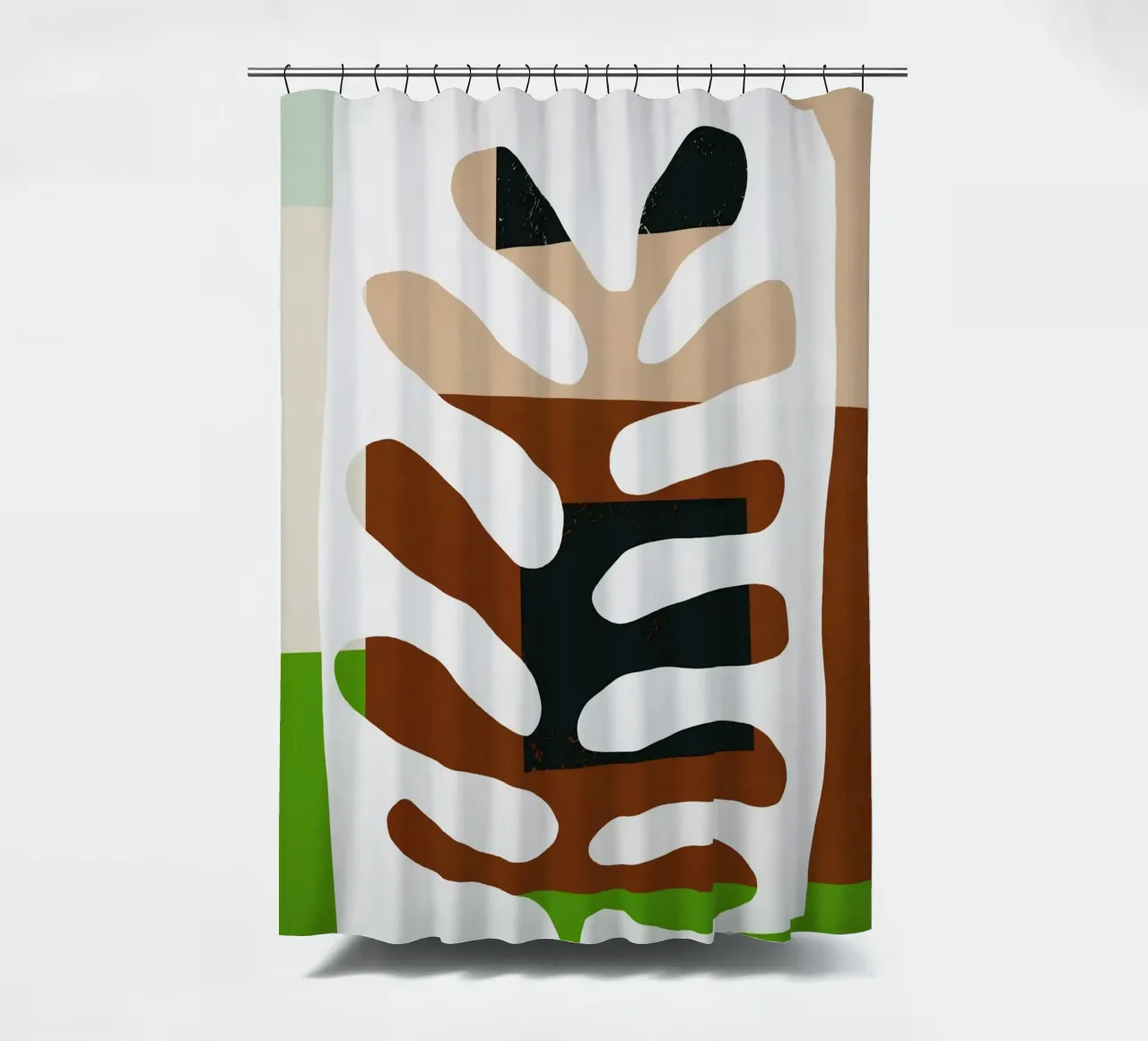 Foglia ritagliata con mattone da giardino tenda da doccia da Little Dean