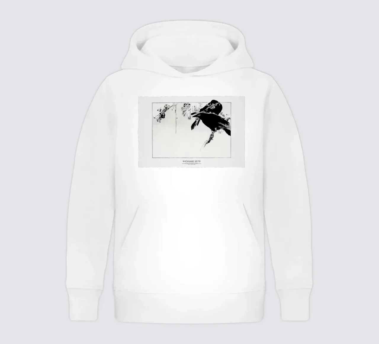 Seitei - Japanese Crows Perched on a Branch felpa bambino con cappuccio da Vintage by JUNIQE