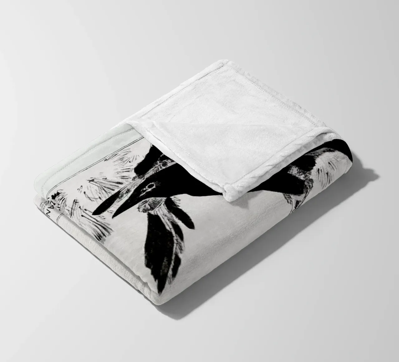 Seitei - Japanese Crows Perched on a Branch coperta in pile da Vintage by JUNIQE