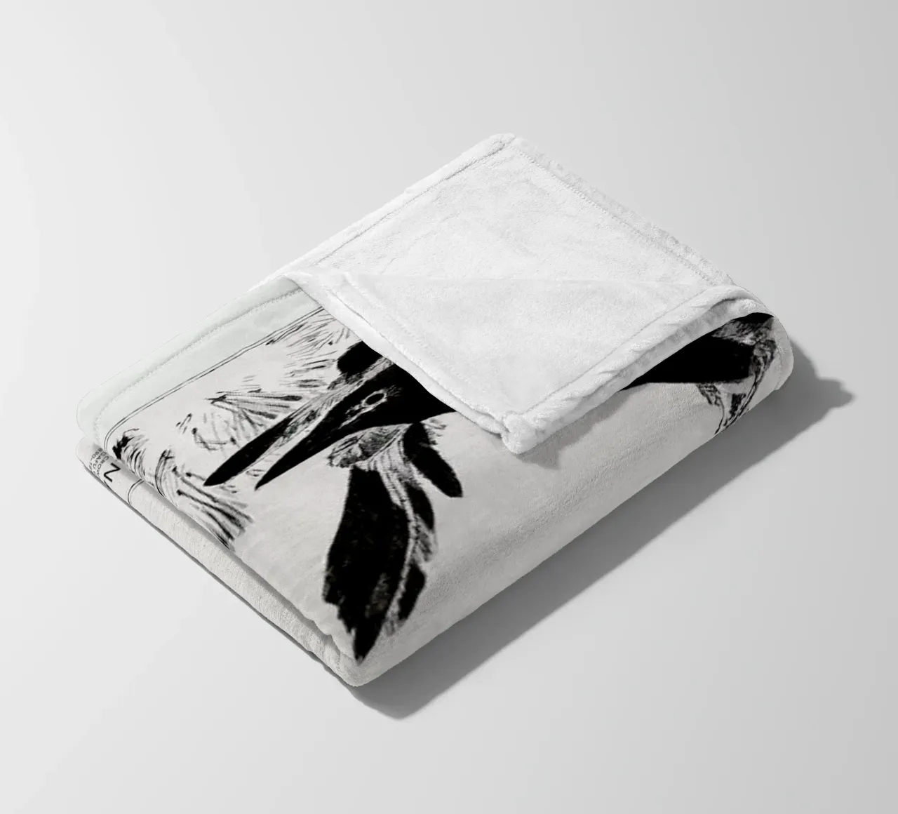 Seitei - Japanese Crows Perched on a Branch coperta in pile da Vintage by JUNIQE