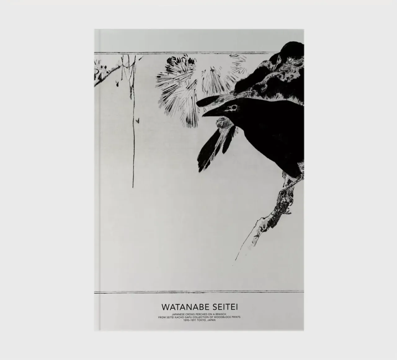 Seitei - Japanese Crows Perched on a Branch diario da Vintage by JUNIQE