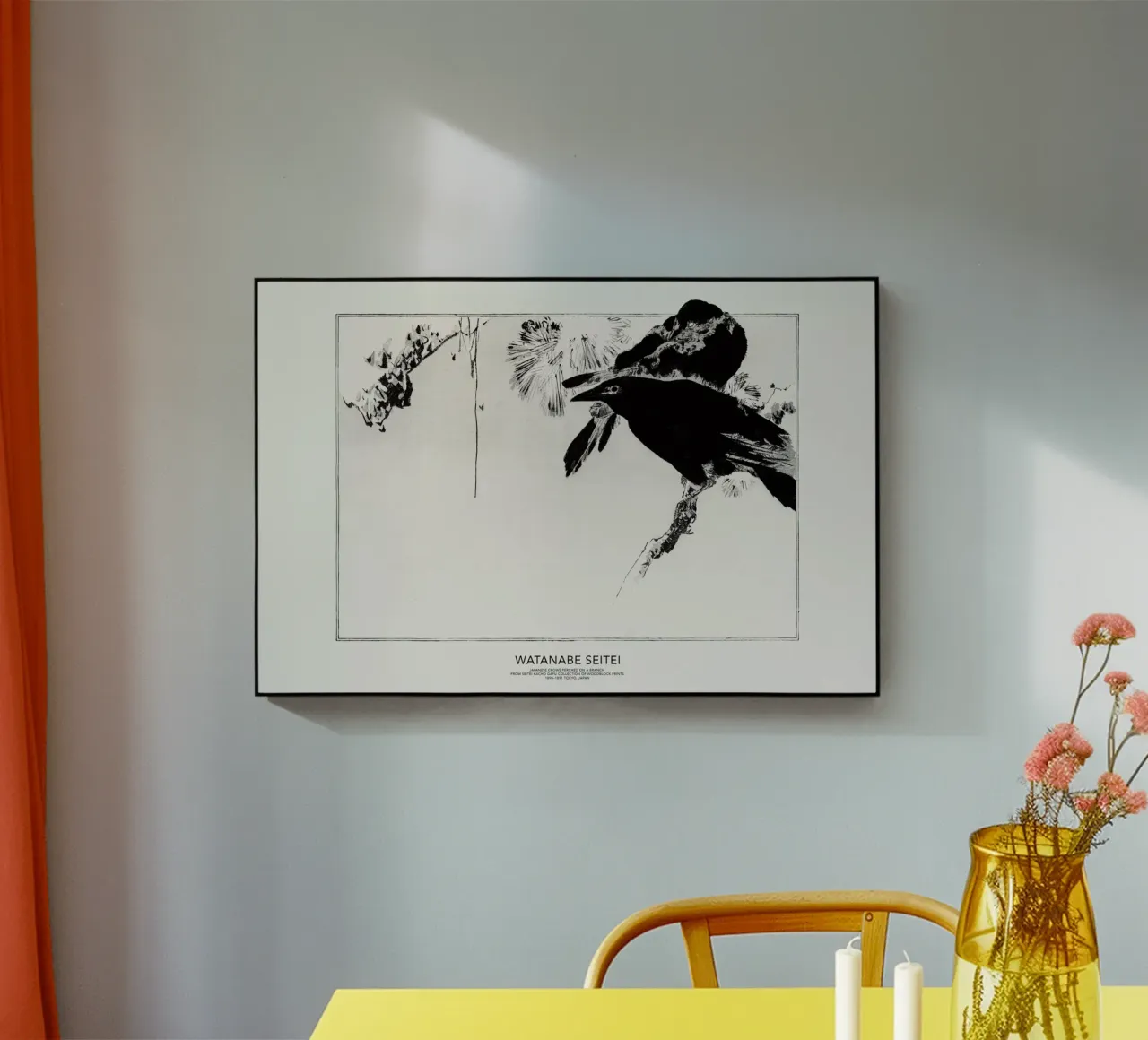 Seitei - Japanese Crows Perched on a Branch plexiglass da Vintage by JUNIQE