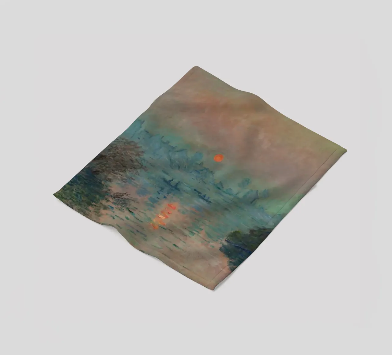 Claude Monet -  Soleil couchant sur la Seine à Lavacourt coperta in pile da fanny-bianca
