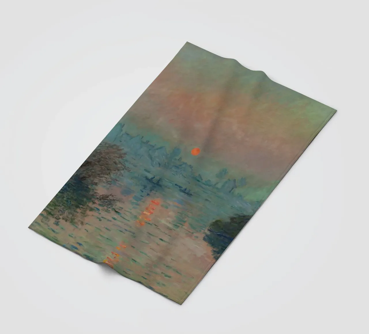 Claude Monet -  Soleil couchant sur la Seine à Lavacourt coperta in pile da fanny-bianca
