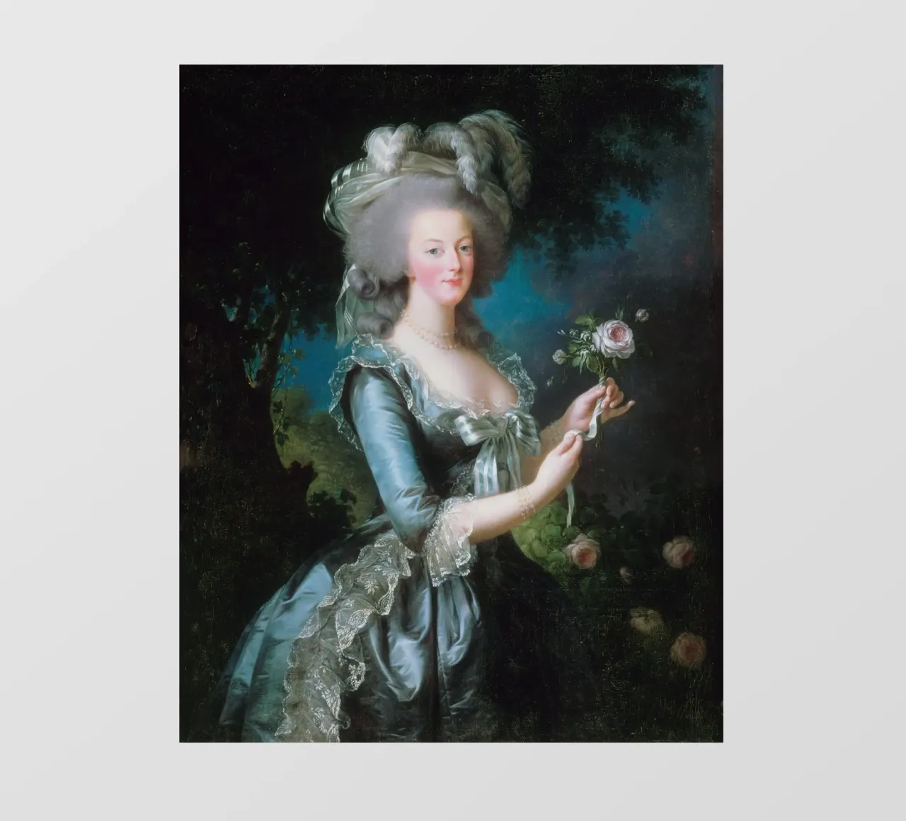 Élisabeth Louise Vigée Le Brun, Maria Antonietta con una rosa telo in pvc da Wirla