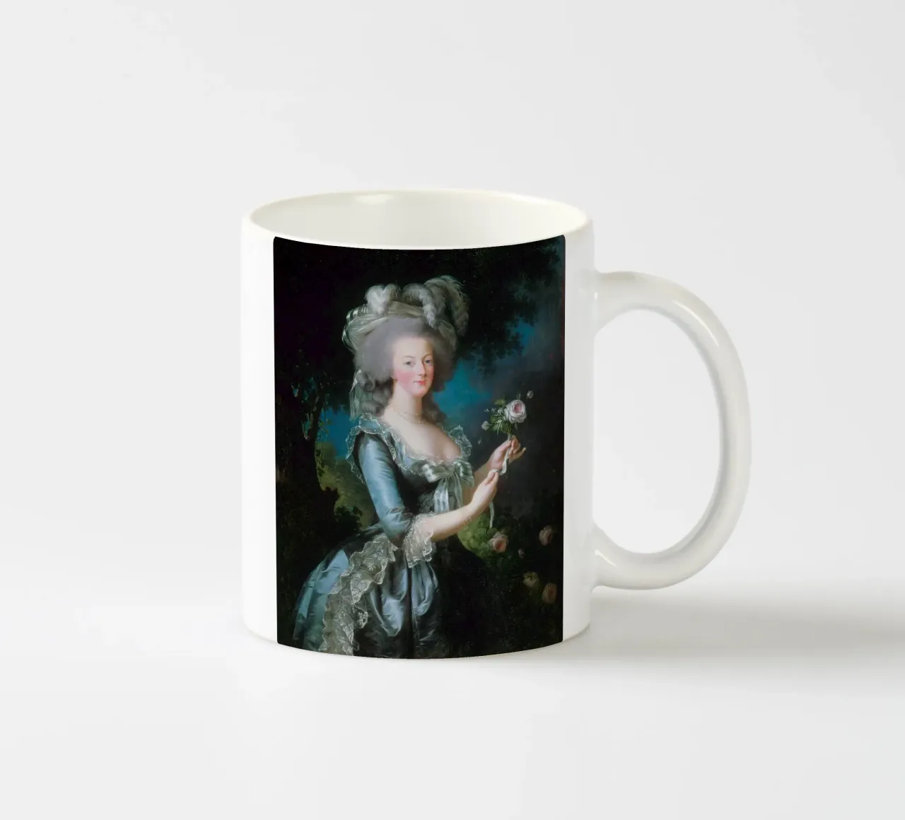 Élisabeth Louise Vigée Le Brun, Maria Antonietta con una rosa tazza in ceramica da Wirla