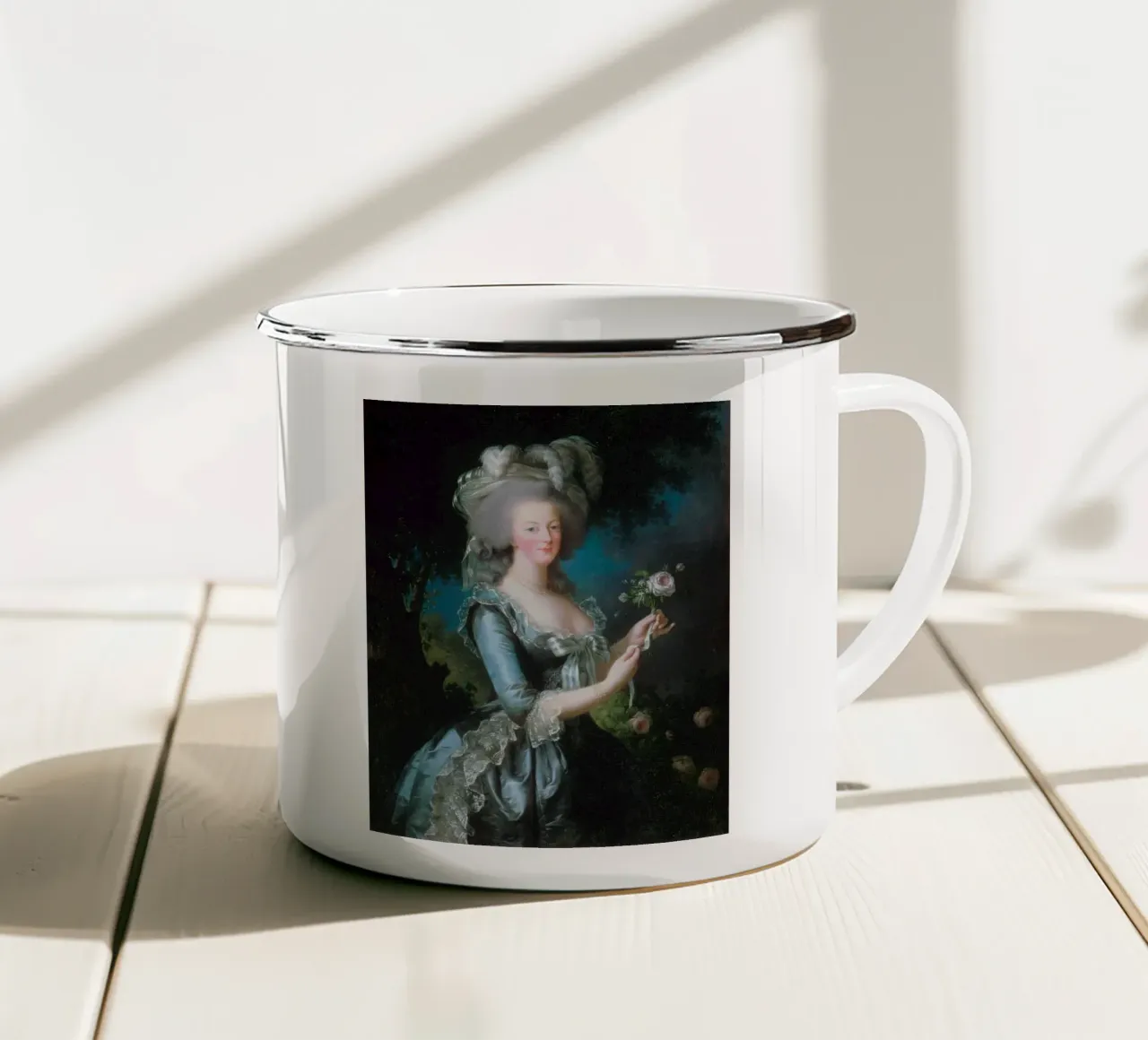 Élisabeth Louise Vigée Le Brun, Maria Antonietta con una rosa tazza in smalto da Wirla