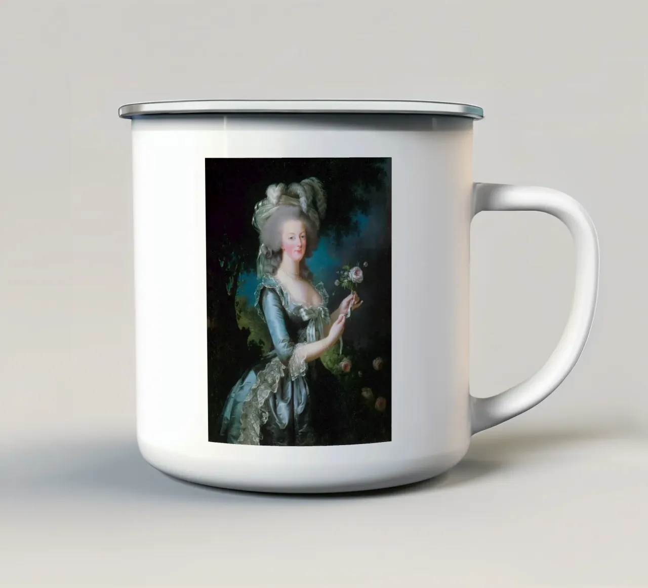 Élisabeth Louise Vigée Le Brun, Maria Antonietta con una rosa tazza in smalto da Wirla