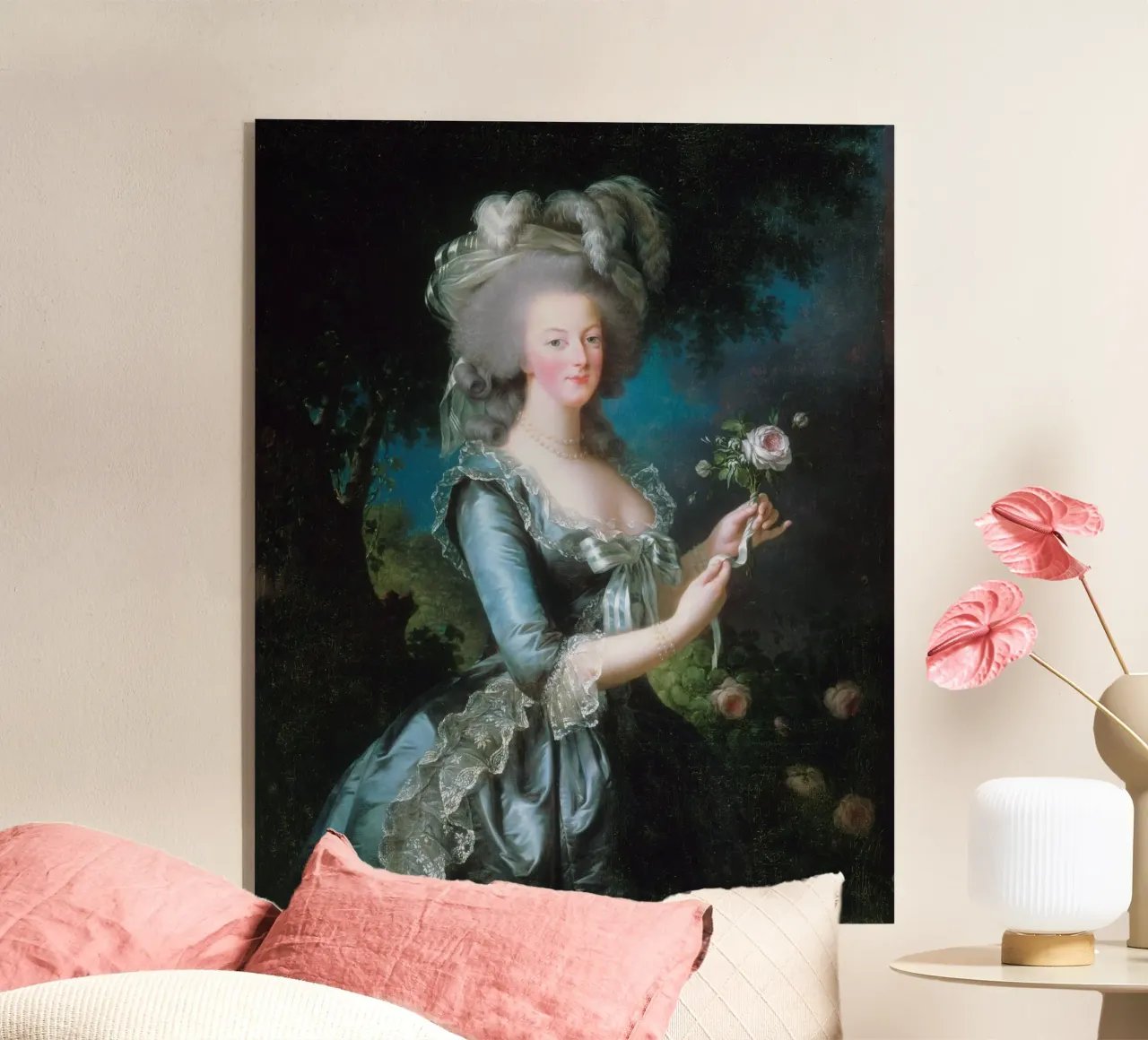Élisabeth Louise Vigée Le Brun, Maria Antonietta con una rosa plexiglass da Wirla