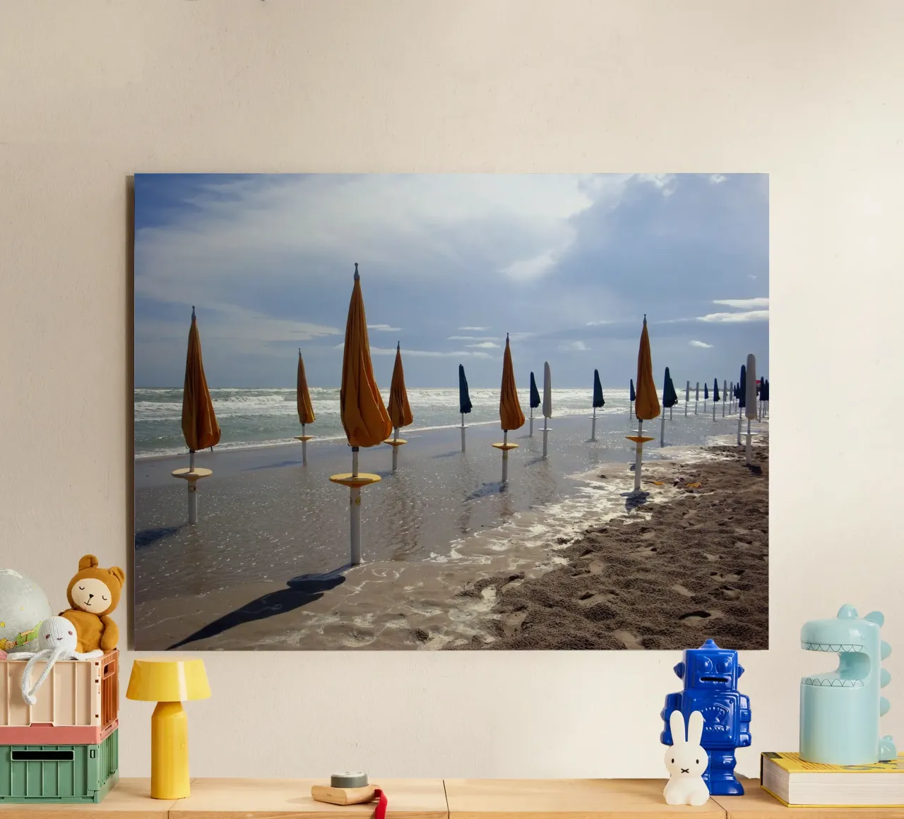 La spiaggia alluminio dibond da Massimo Frascogna