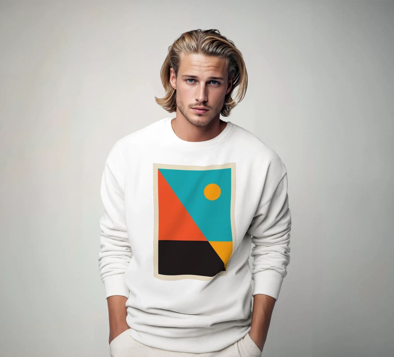 Triángulo de color sudadera de Maria studio