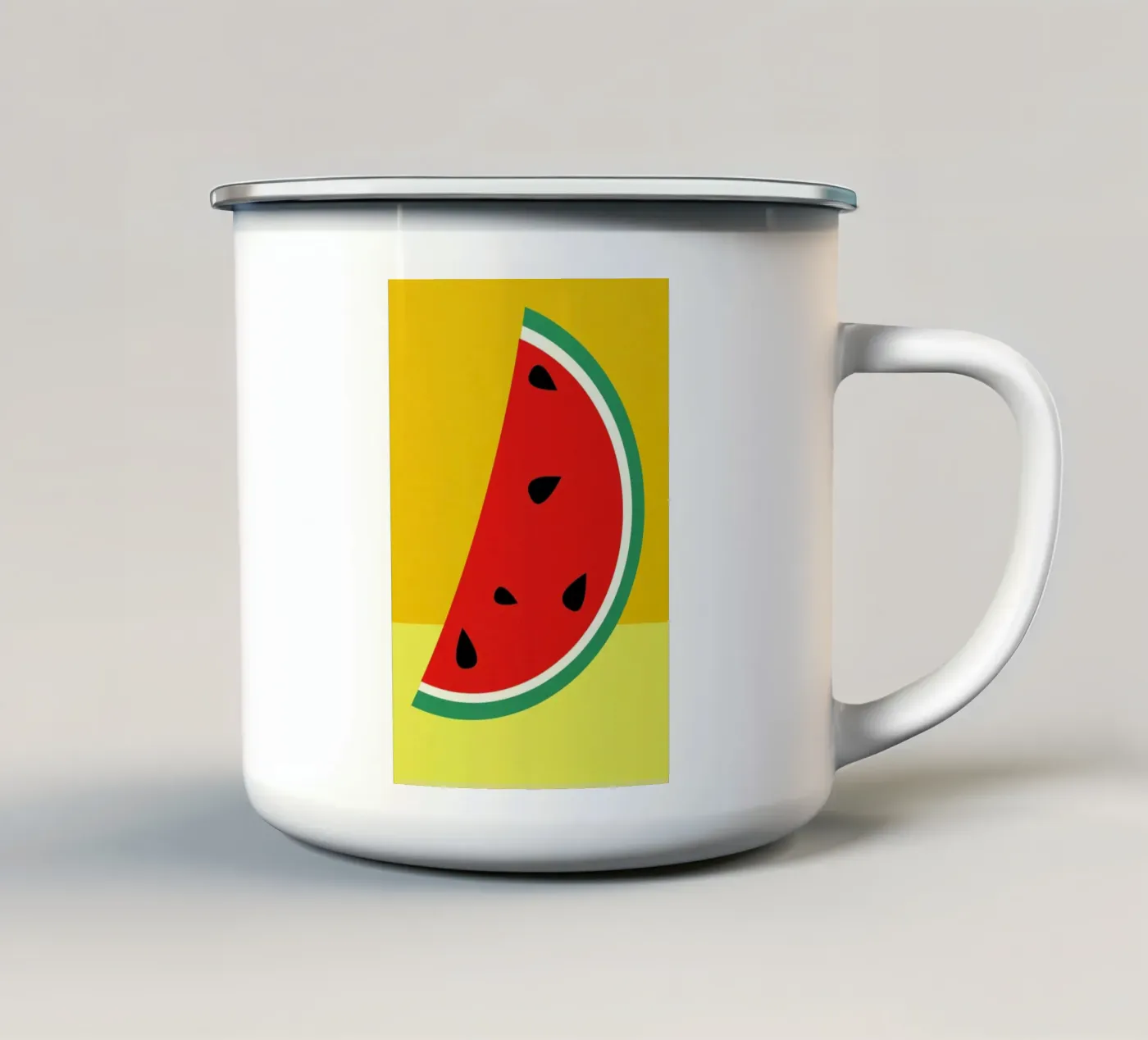 Melon Slice enamel mug by Rosi Feist