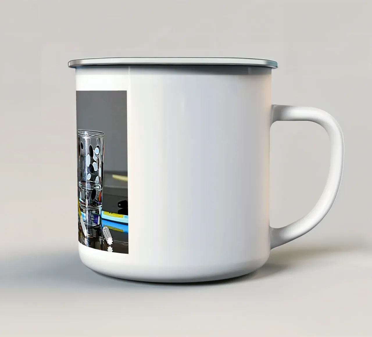 Arte e acqua tazza in smalto da Massimo Frascogna
