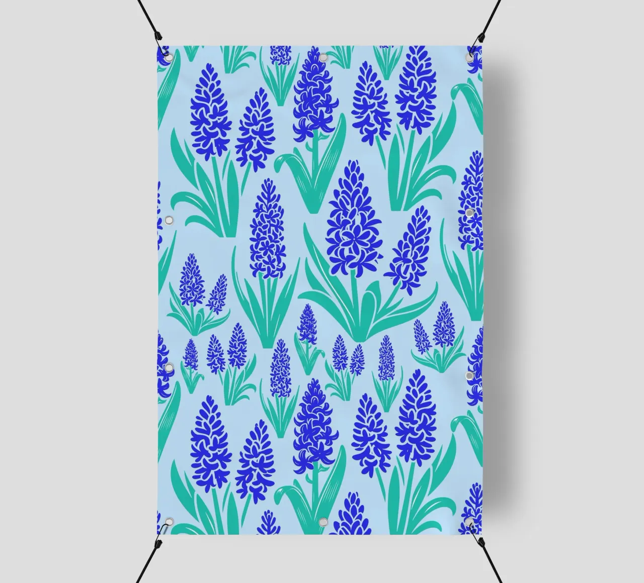 Fiori di giacinto blu telo in pvc da SilverPegasus