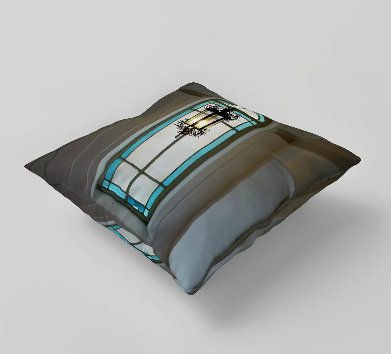 Lamp and window decorative cushion by Massimo Frascogna
