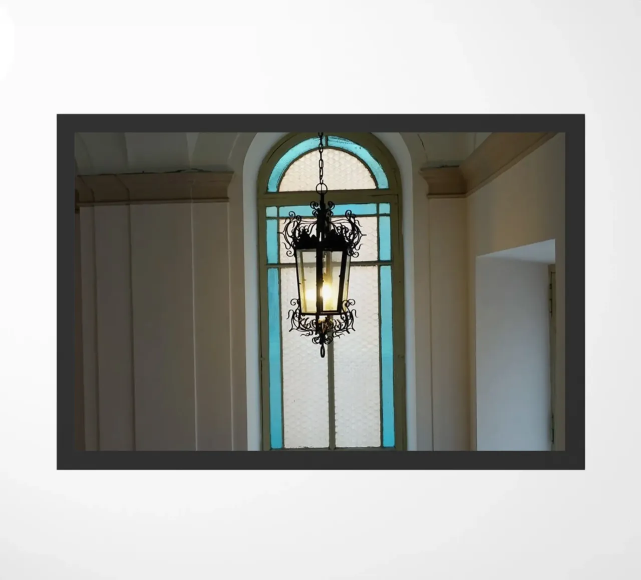 Lamp and window doormat by Massimo Frascogna