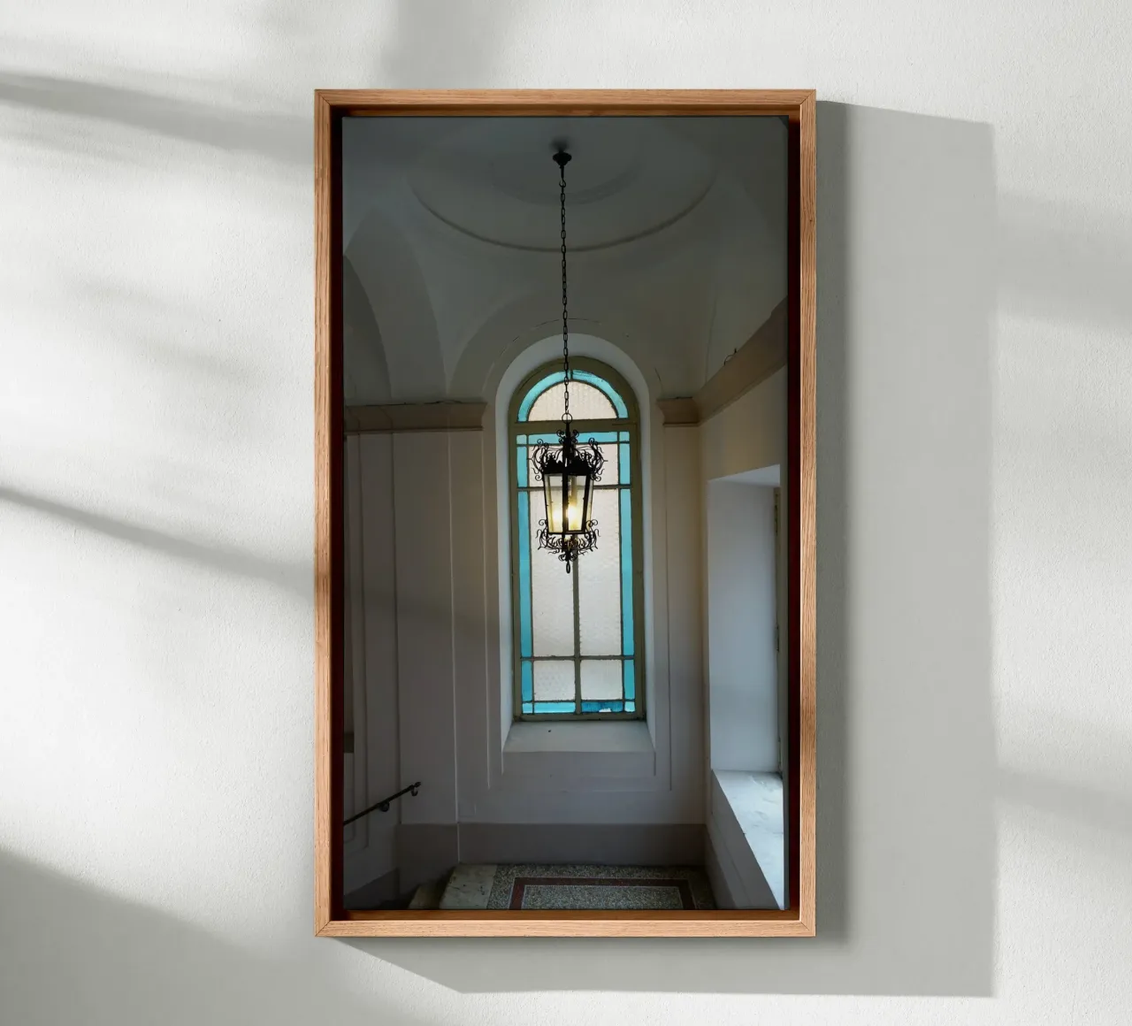 Lamp and window canvas by Massimo Frascogna