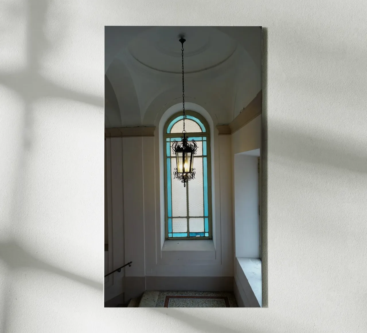 Lamp and window canvas by Massimo Frascogna