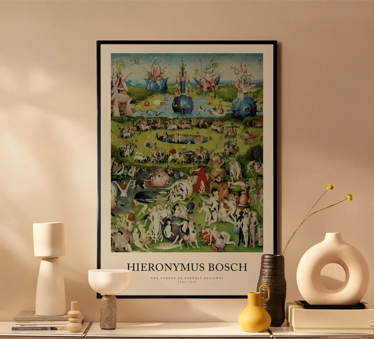 Bosch - The Garden of Earthly Delights poster con telaio in alluminio da Vintage by JUNIQE