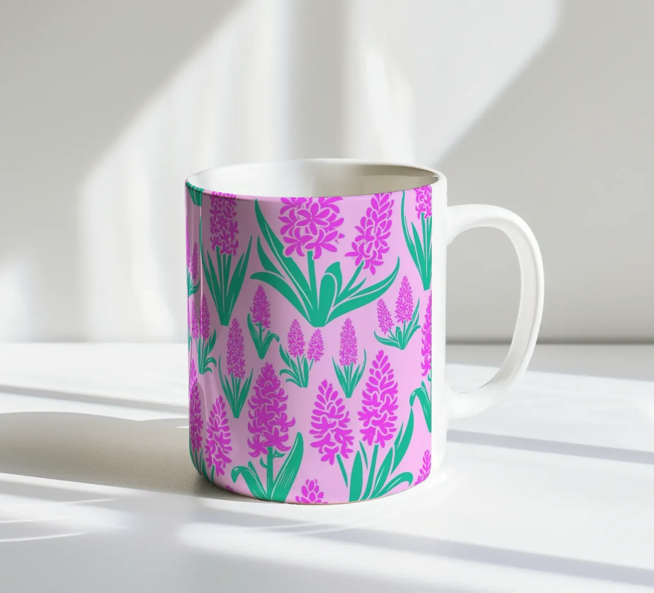 Fiori di giacinto rosa tazza in ceramica da SilverPegasus
