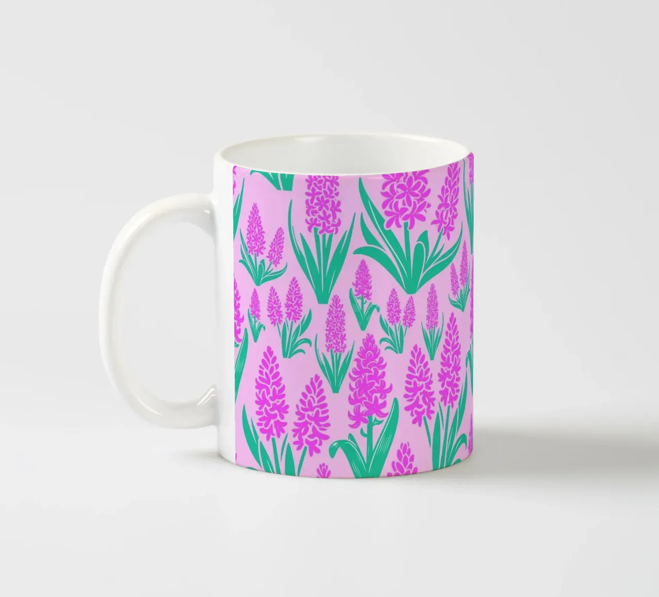Fiori di giacinto rosa tazza in ceramica da SilverPegasus