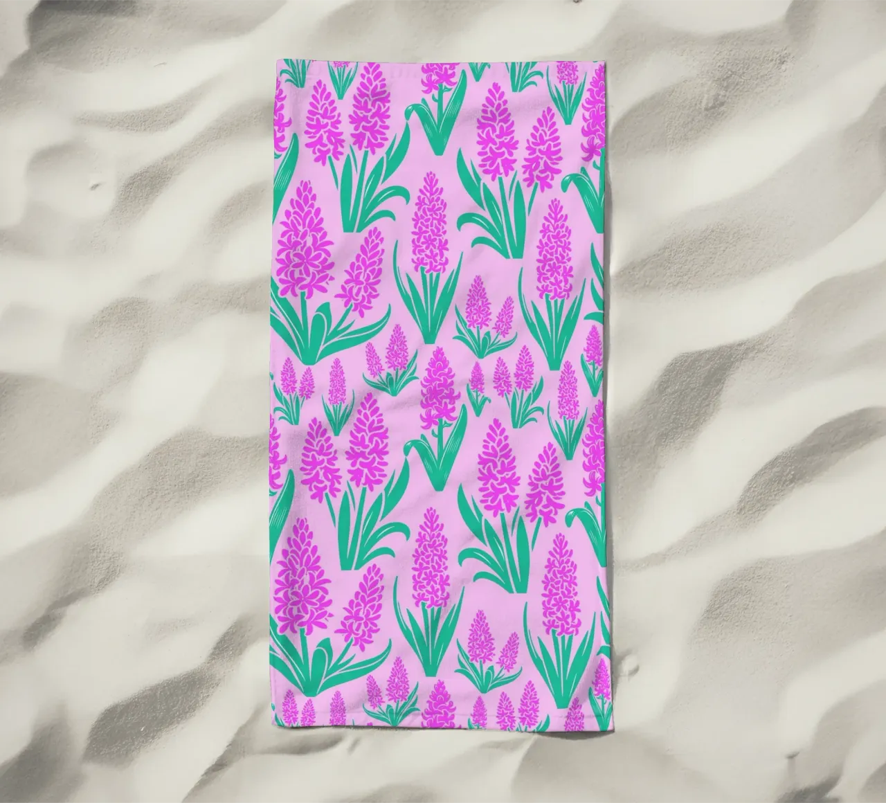Fiori di giacinto rosa telo mare da SilverPegasus
