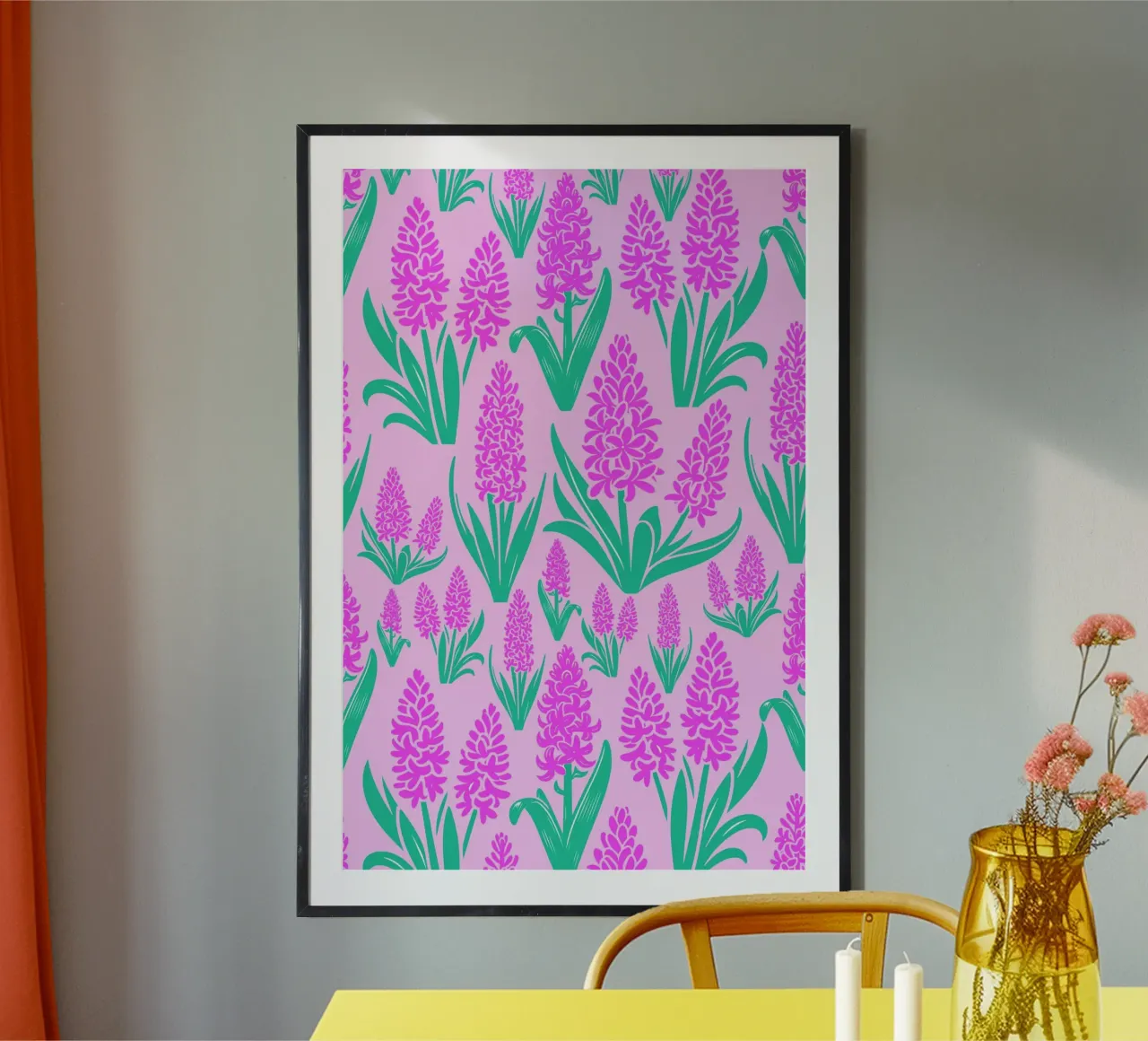 Fiori di giacinto rosa poster da SilverPegasus