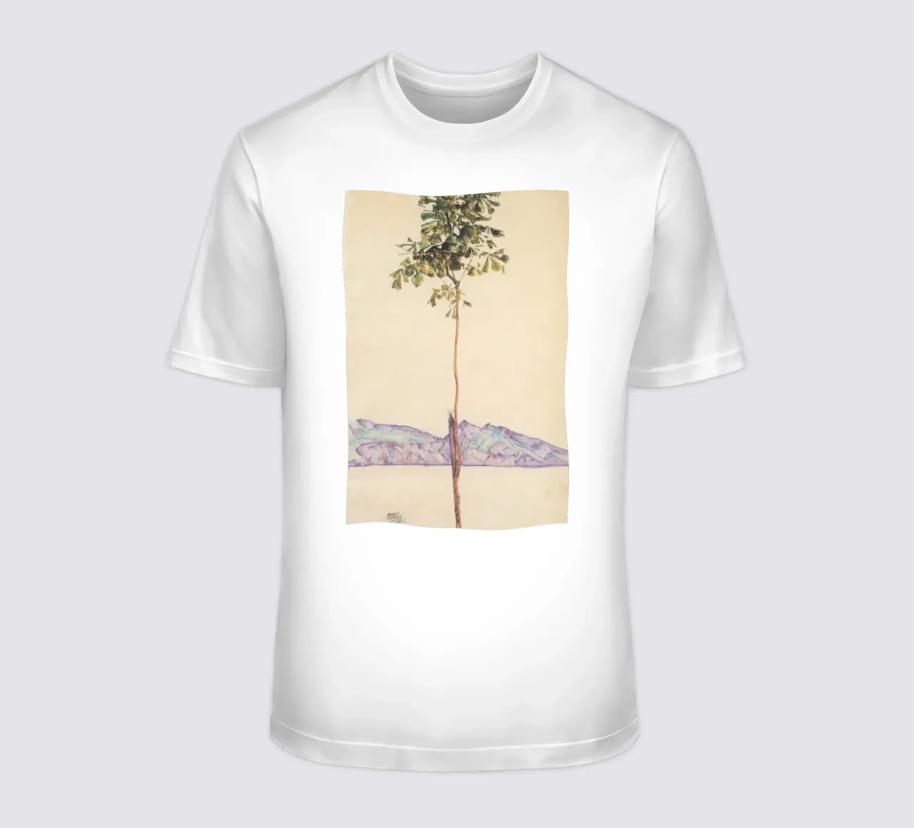 Egon Schiele - Piccolo albero di castagno al lago di Costanza t-shirt da Wirla