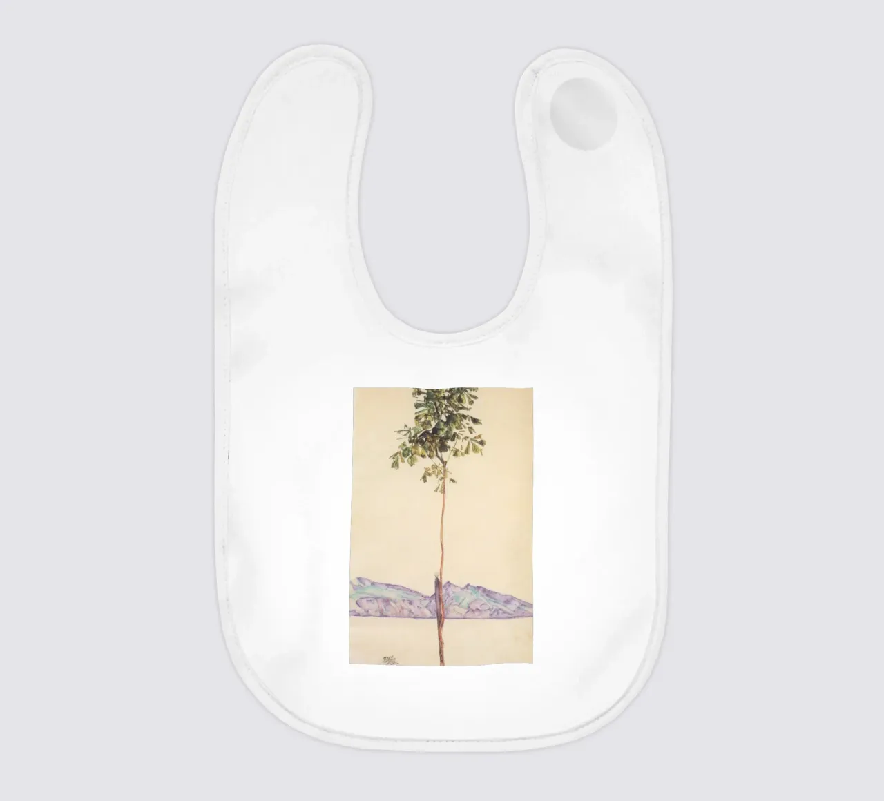 Egon Schiele - Piccolo albero di castagno al lago di Costanza bavaglino da Wirla