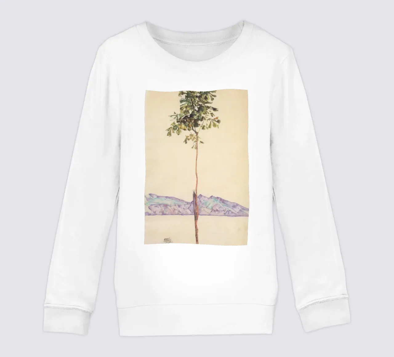 Egon Schiele - Piccolo albero di castagno al lago di Costanza felpa bambino da Wirla