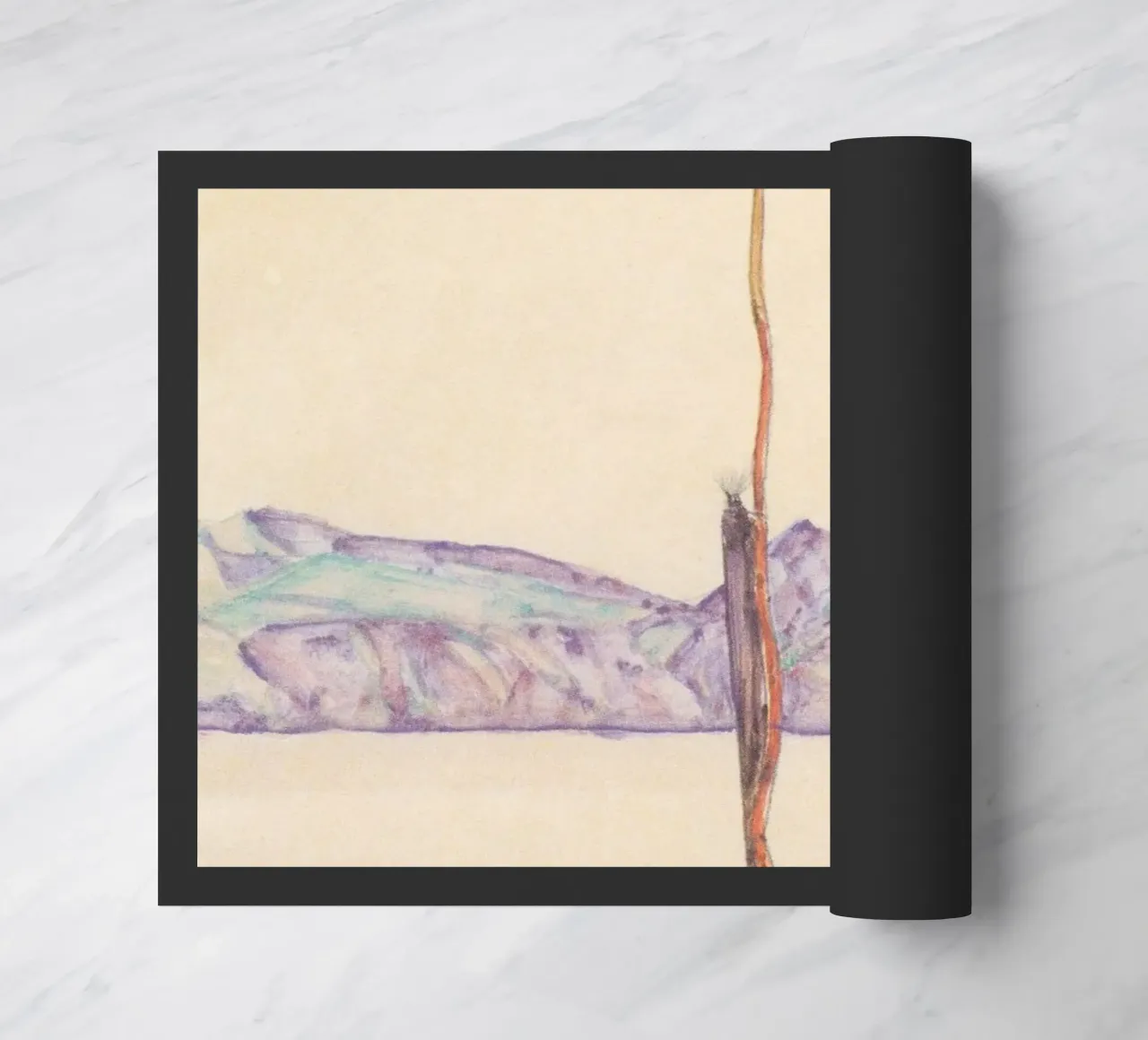 Egon Schiele - Piccolo albero di castagno al lago di Costanza zerbino da Wirla