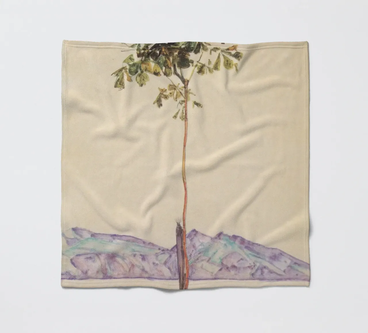 Egon Schiele - Piccolo albero di castagno al lago di Costanza coperta in pile da Wirla